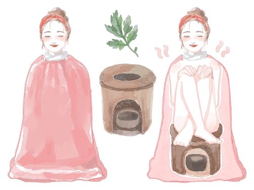 黄土よもぎ蒸しイラスト